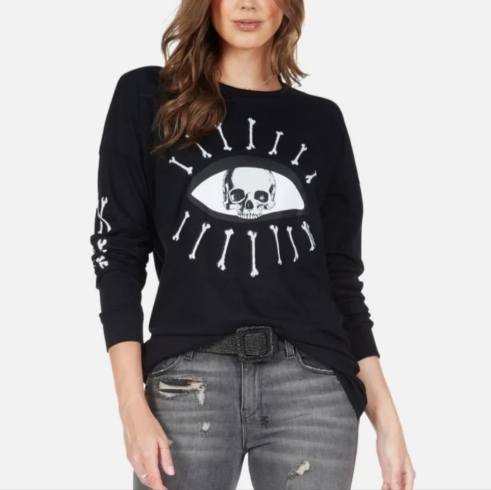 Lauren Moshi Skeleton Eye long sleeve shirt